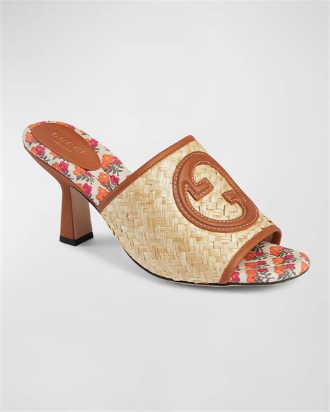 gucci raffia sandals|gucci denim platform sandals.